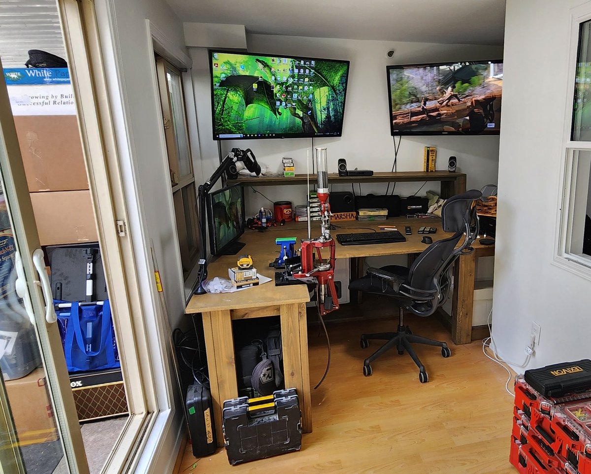 I didn't make it out for #NationalRangeDay yesterday. After a month of unprompted move, painting, countertops, etc. I finally got the chance to get the work bench together and start to set up.  Hope to finally get back to the bush next weekend.