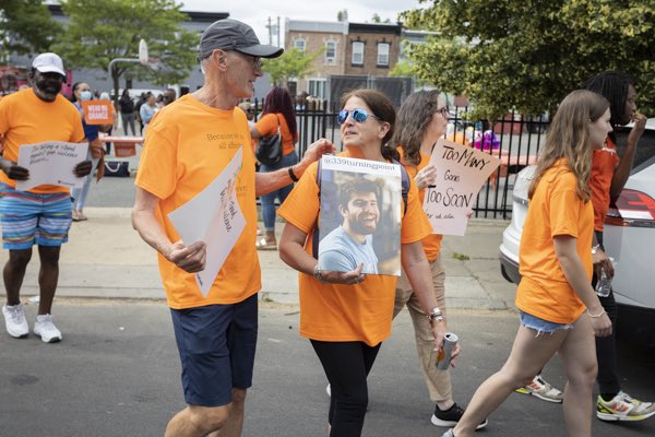 Proud to have taken part in a March against gun violence yesterday in Philadelphia. A small gesture compared to the problem but every step counts. #ceasefirepa #phillypolice #weliveproject #WearOrange #momsdemand