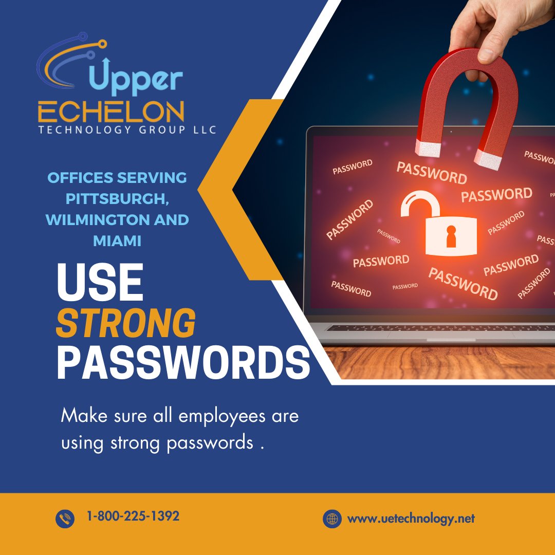 USE STRONG PASSWORDS!

Let’s schedule a free consultation.
👇👇👇👇
uetechnology.net
#cybersecurityteam #cybersecurity #cyber #statistics  #data
#software #business #malware #ai #artificialintelligence
#ethicalhacking #msp #UpperEchelonTechnologyGroupLLC