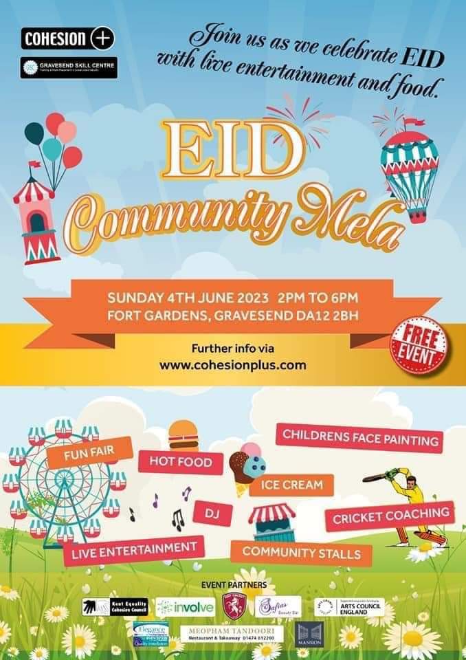 Lovely afternoon attending the Eid Community Mela at the #Gravesend Fort Gardens. Well done and thanks to  @cohesionplus for another fantastic event for #Gravesham