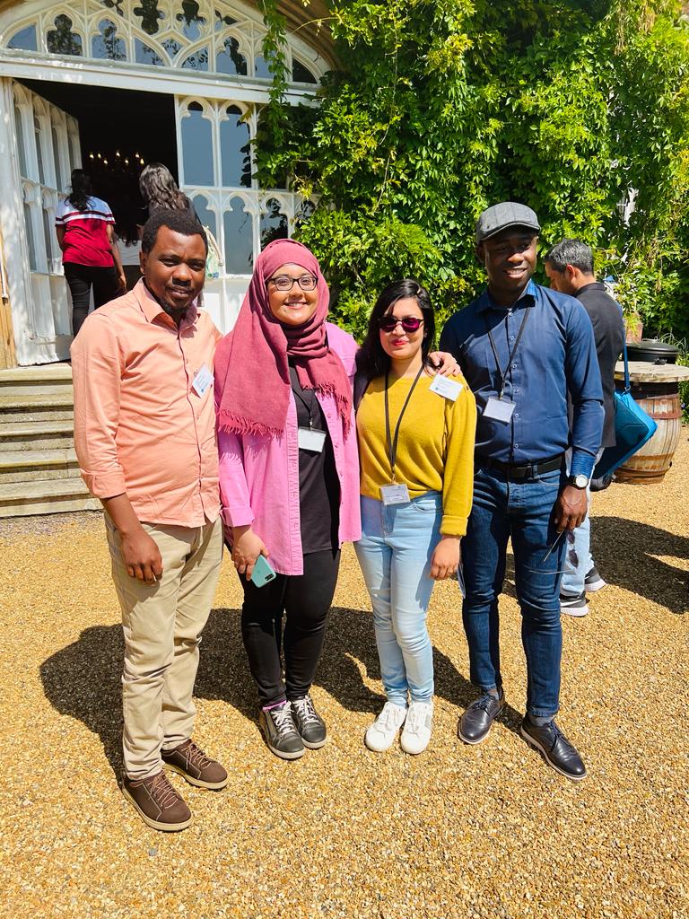 Faika_Banti's tweet photo. Attended #MaximisingYourImpact workshop with fellow @commonwealth #PhD students at @CumberlandLodge. Explored the role of #SDGs in our research, presented my #PhDResearch, and discussed #TheoryOfChange in just 3 minutes. #TrainingFordevepoment https://t.co/6CDNkdG6Fz