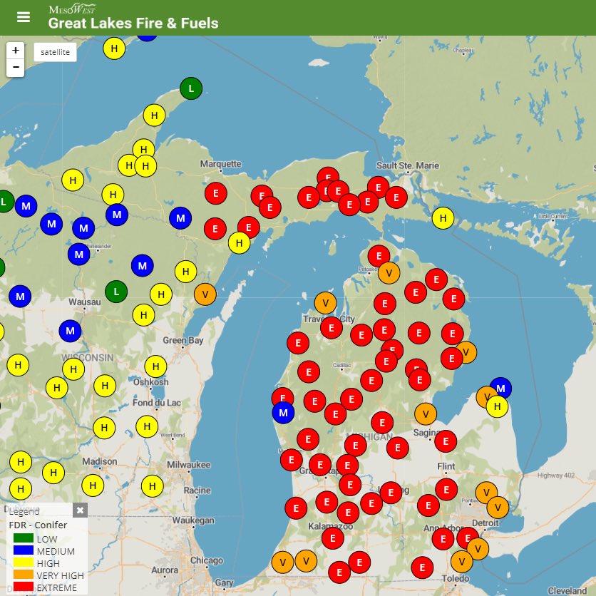 Mich”she gone”…

Multiple hotshot crews have been ordered to the Northwoods.
#wildfire #mifire #miwx