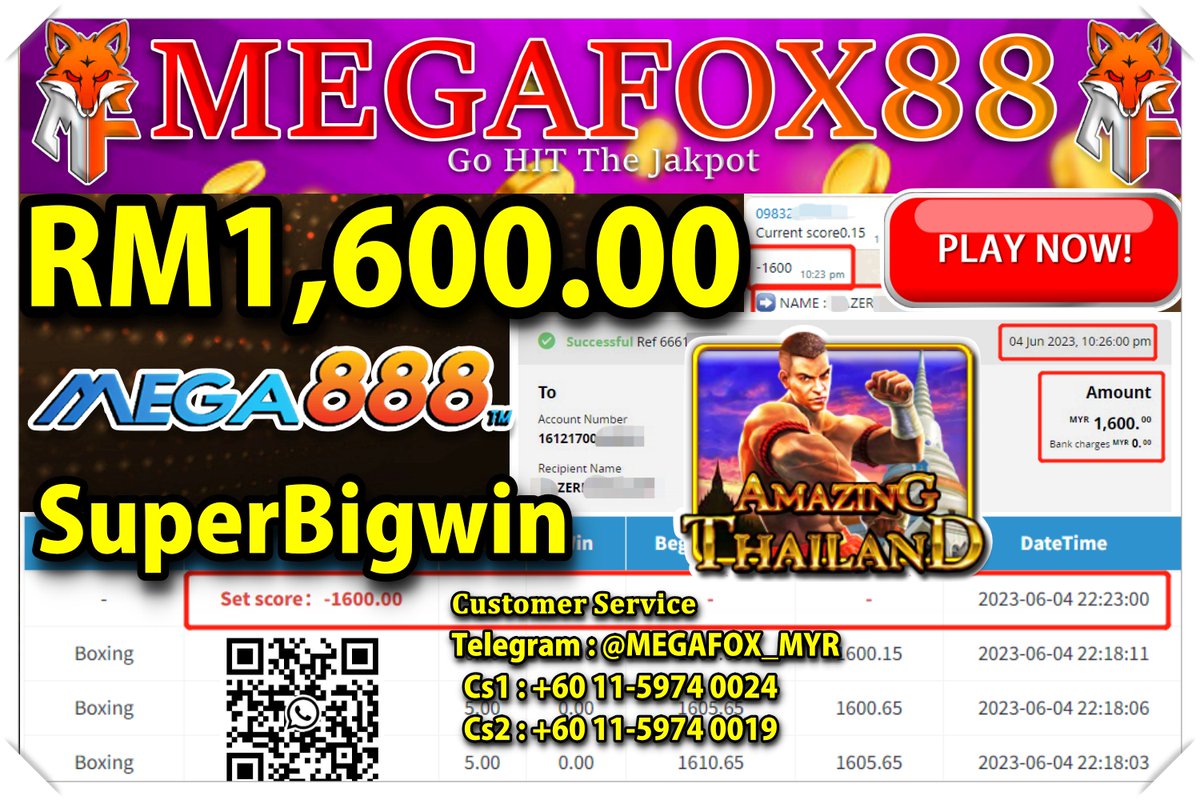 mega_fox88's tweet photo. MEGAFOX88 COMPANY
✅ MESIN : #MEGA888
✅ GAME : #AMAZINGTHAI #BOXING
✅ CUCI AMOUNT : RM 1‍600.00
Telegram &amp; Whatsapp
https://t.co/W23uv0P66U
CS1 : +6011-5974 0019
CS2 : +6011-5974 0024
@MEGAFOX_MYR
#megafox88
#megafox88online
#mf88
#OnlineCasino
#onlinecasinomalaysia https://t.co/0WUT2UZf5f