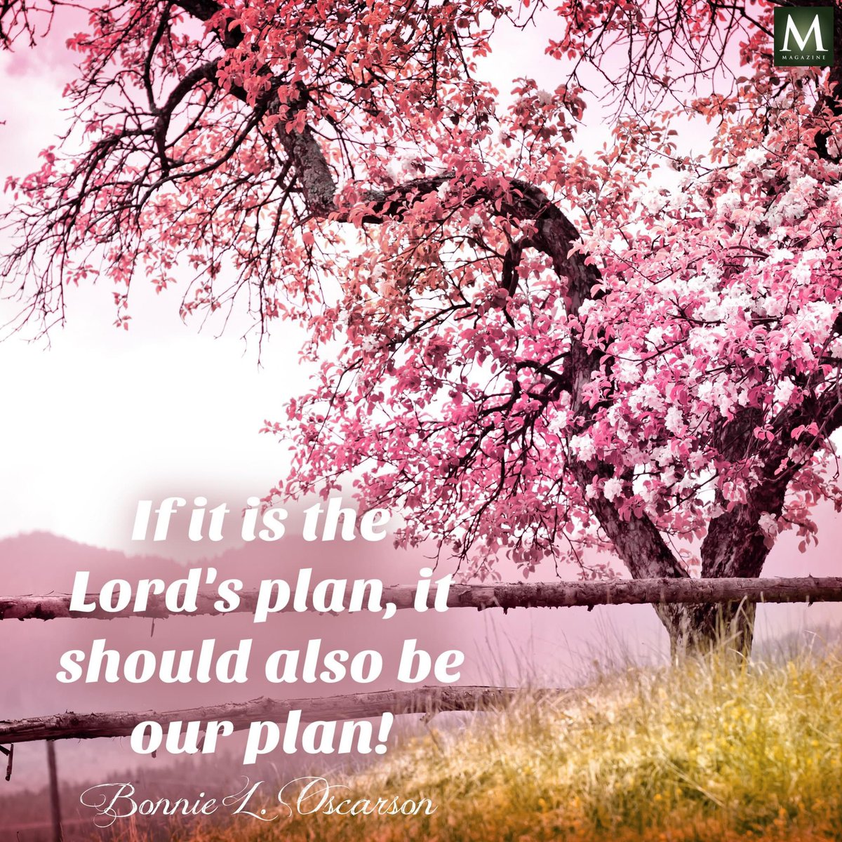 “If it is the Lord's plan, it should also be our plan!' ~ Sister Bonnie L. Oscarson 

#HearHim #HisDay #TrustGod #GodLovesYou #ComeUntoChrist #CountOnHim #EmbraceHim #ChildOfGod #BestDay #ShareGoodness #TheChurchOfJesusChristOfLatterDaySaints