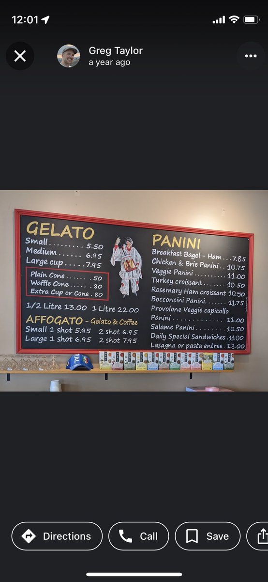 A new found way to depress myself is looking at Google listings for cafes and seeing the images of their menu over the years. Here’s one in North Vancouver pre-covid and post-covid: the price of the bocconcini panini increased 56% 😞