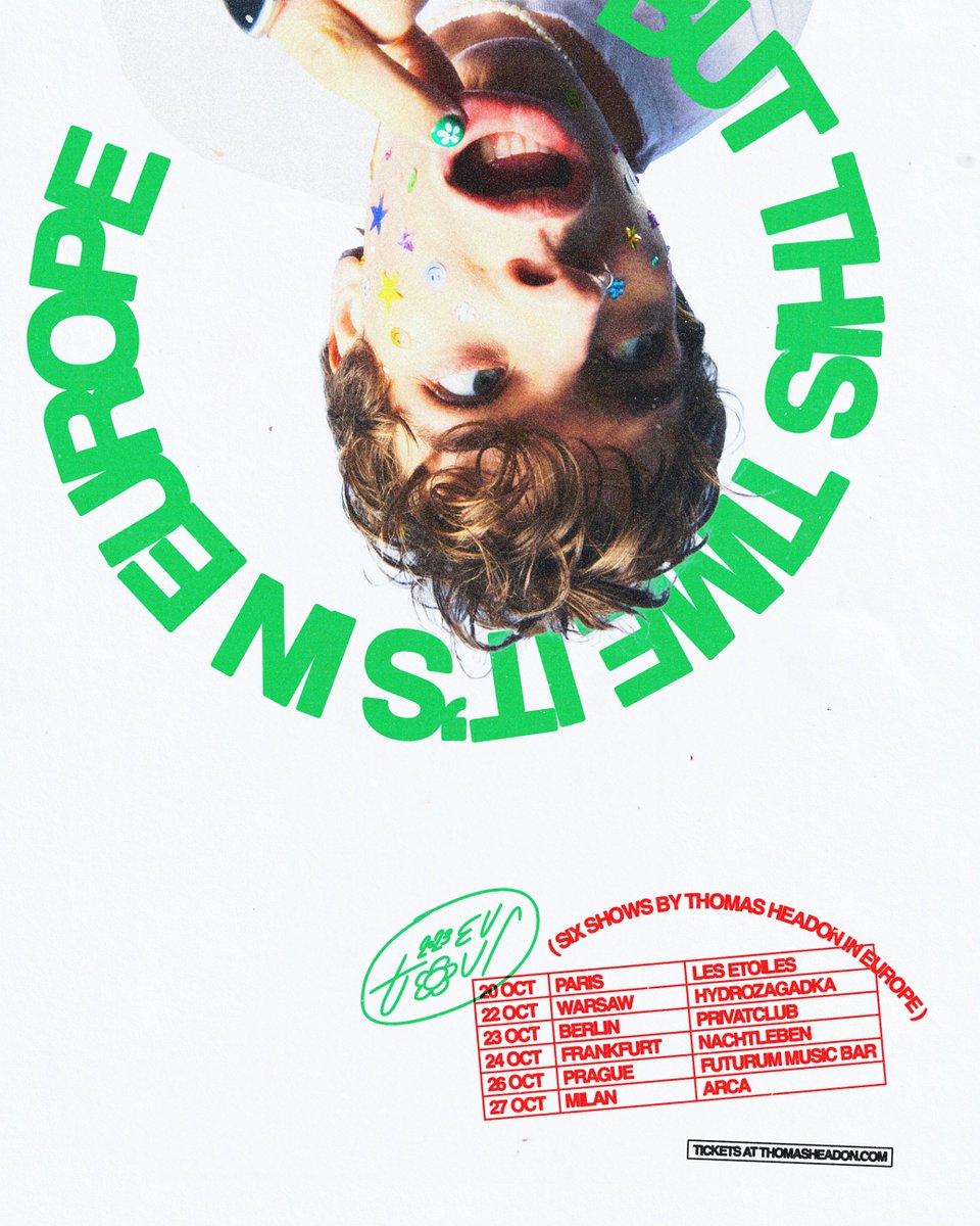 thomasheadon's tweet photo. TICKETS ON SALE JUNE 7TH 10AM LOCAL TIME https://t.co/2jrMWRLSPq