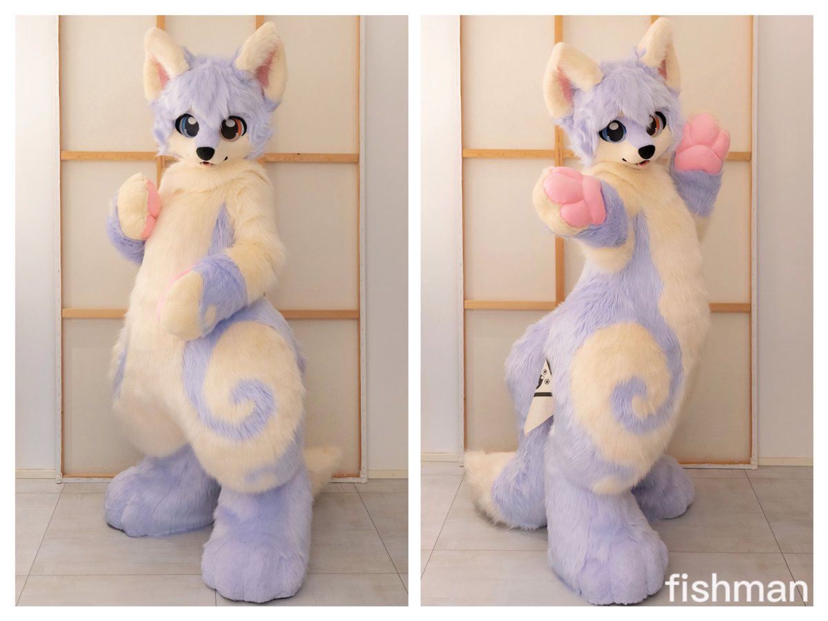fishmimi_'s tweet image. ② Fullsuit 

💜Commission  finished💛

#Fursuit #pumpkinvogel #plushsuit