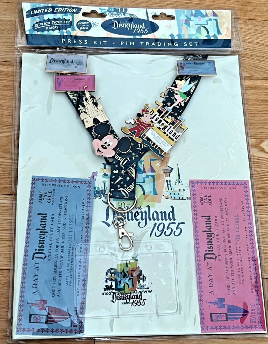 RARE Disney Pin #Dateline1955 Disneyland Press Kit LE Lanyard Set 7 Pins #DLR NEW #disneypinsforsale #vintagedisneypins #LimitedEdition #disneypintrading #vintagedisney #disneyland #disneylandpresskit #LEdisneypins #ebayfinds ebay.com/itm/2658063613… #eBay via @eBay