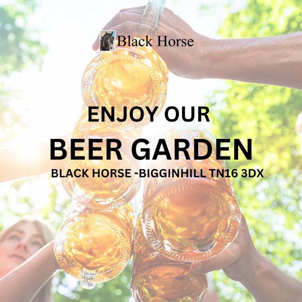 Enjoy our Beer Garden 🍻
@blackhorse.tn16 
.
.
#pub #pubs #publovers #westerham #pubdrinks #summervibes #britishsummer #britishsummertime