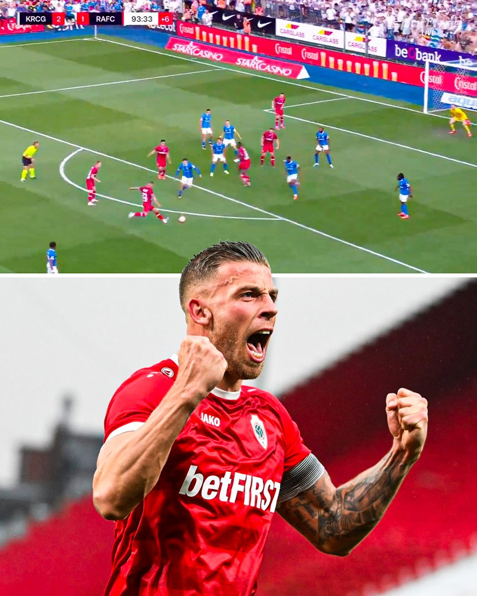⏳ 89' - Union Saint-Gilloise are champions.

⏳ 91' - KRC Genk are champions.

🏆 94' - Toby Alderweireld's last-minute equaliser secured Royal Antwerp's first league title since 1957 for his boyhood club!

Incredible scenes in the #JPL 🤯🇧🇪