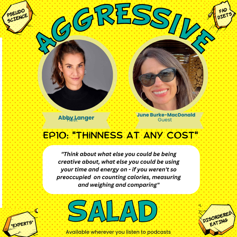 What's the difference between health promoting behaviors and obsessive patterns? In today’s Aggressive Salad episode I’m joined by clinical social worker June Burke-MacDonald, who specializes in ED recovery, to unpack all things disordered eating. #aggressivesalad #podcast