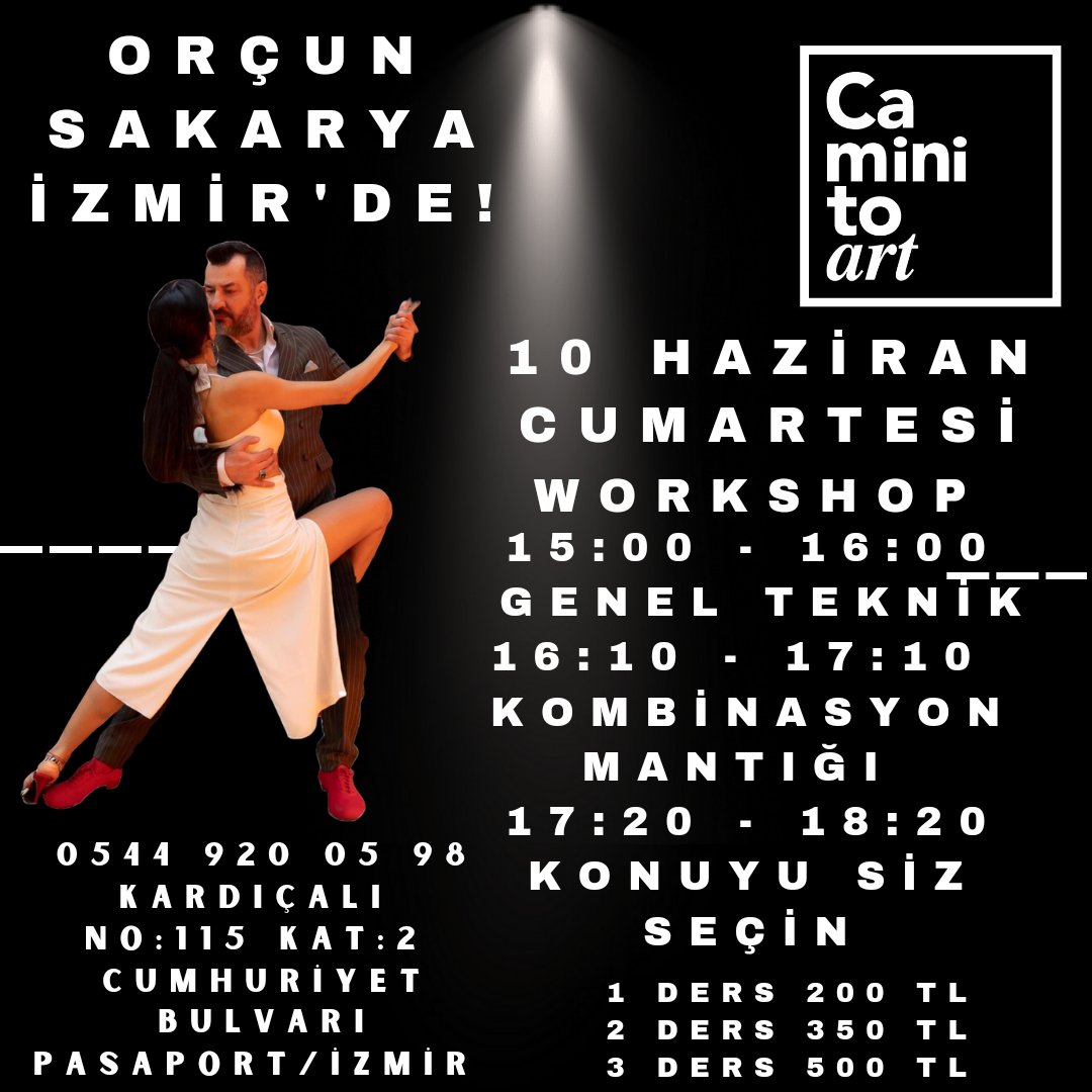 orcunsakarya's tweet image. 10 Haziran Cumartesi güzel  İzmir&apos;deyiz… Bekleriz… 😊#orcunsakarya #orçunsakarya #delidegisik #dans #dansçı #oyunculuk #oyuncu #tiyatro #sinema #dizi #art #artist #show #aktör #film #sanat #eğlence #komedi #tango #arjantintango #tangoargentina #tangovekırmızı #tangovekirmizi