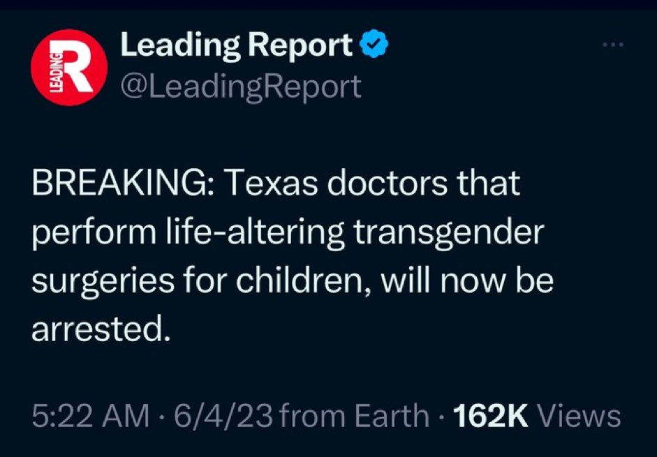 My faith in humanity has been slightly restored. 

Thanks Texas. 

#lgbt #hdtv #abcd #childmutilation #Transnews #rainbow