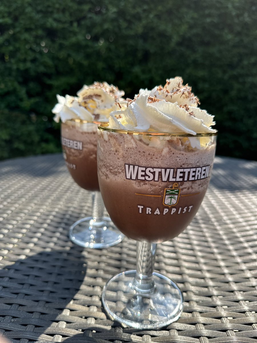 Inspired by @Serendipity3NYC’s frozen hot chocolate & served in the goblets of the best beer in the world #westvleveren