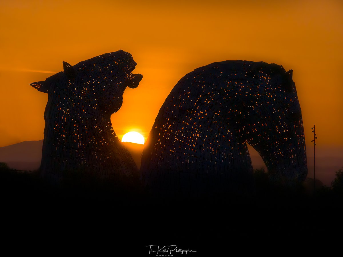 One more of The Kelpies, Duke and Baron watching the stunning sunrise.

#TheKelpies #Scotland #Falkirk #VisitFalkirk #ScotlandIsCalling #Kelpies #AndyScott #AndyScottSculptures #outandaboutscotland #scottishbanner