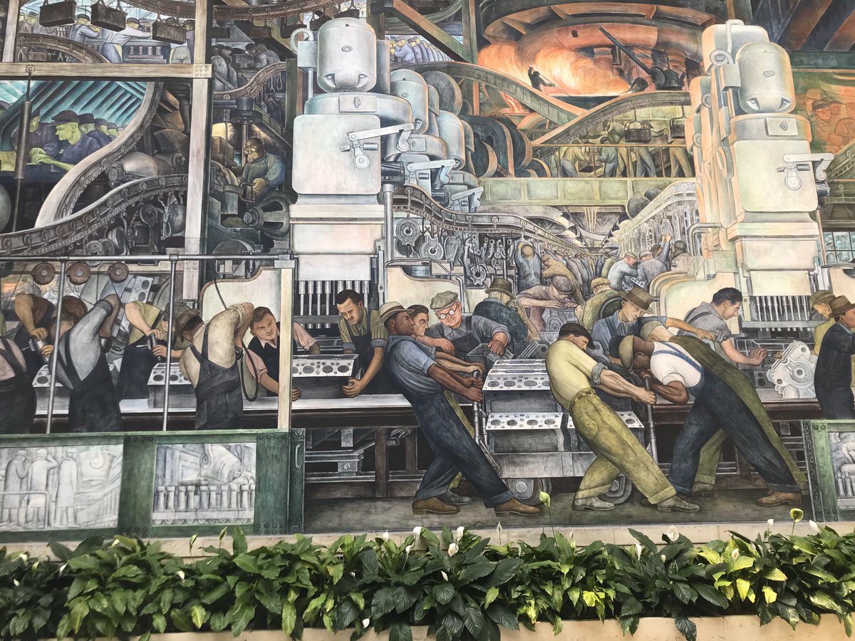 The absolutely thrilling #diegorivera murals ⁦<a href="/DIADetroit/">Detroit Inst of Arts</a>⁩. #amazing visit today!