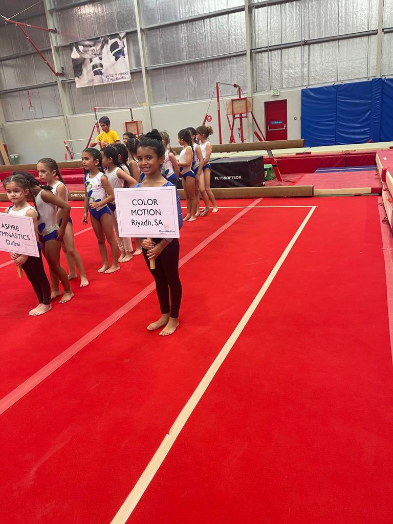 ColorMotionSA's tweet photo. سعدنا بالمشاركة في بطولة الجمباز الدولية
 في نادي Aspire Gymnastics في دبي مع 
فريق الجمباز من مركز الوان الحركة فخورين 
جدًا ببطلاتنا 🤩👏🤍🎉✨

#دبي #الرياض https://t.co/tIDVeu8VxU