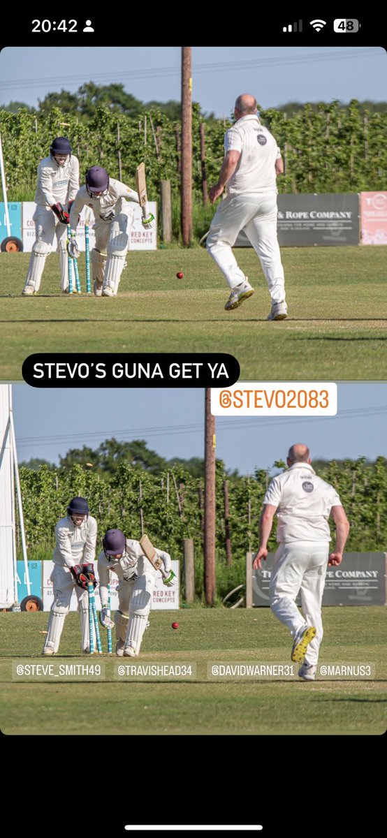 What’s @Stevo208 going to do….. @stevesmith49 @travishead34 @davidwarner31 @marnus3cricket