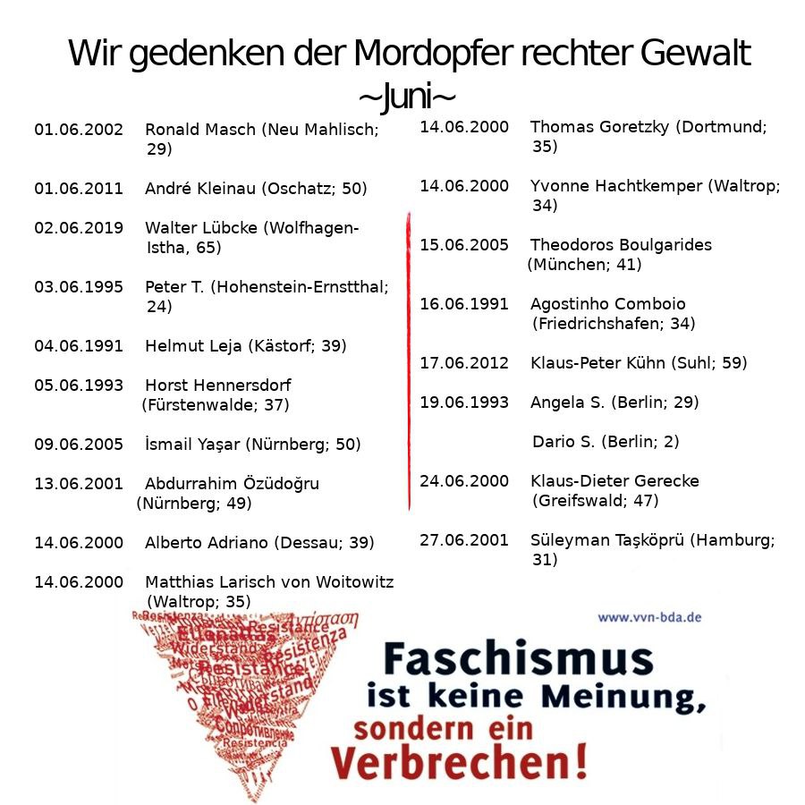 #RechteGewalt #Mordopfer #RechterTerror #NeverForget #niemalsvergessen #NoNazis