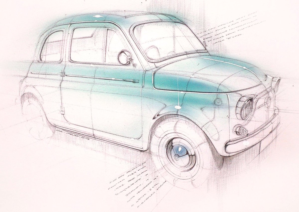 Still a favourite - both the car and the sketch. #cars #carsketch #carsketching #sketch #sketchbook #sketching #fiat #fiat500 #fiatclassic #italian #italianstyle #italiancars #icon #classiccar #blessings #scribblingvicar
