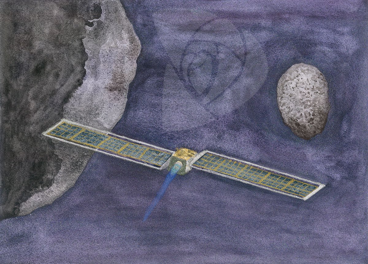 TFW you sell two prints of your DART mission painting, think the buyer’s name seems vaguely familiar, and Google tells you they’re one of the co-investigators of the #DARTmission 😱😱😱 @JHUAPL @NASA #spaceart #spaceartist  #watercolor #watercolorart #asteroid @ArtOfAstronomy