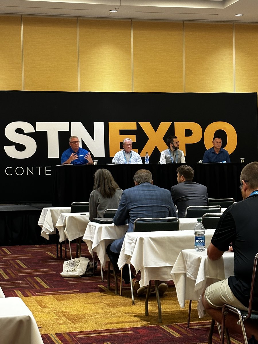 zonarsystems's tweet photo. #TeamZonar is hosting a panel session at @STNMagazine #GreenBusSummit on the challenges and opportunities and the path forward on #EV journeys. Thanks to @HighlandFleets & @FirstStudentInc for joining us on the stage. https://t.co/1LymDLSUv2