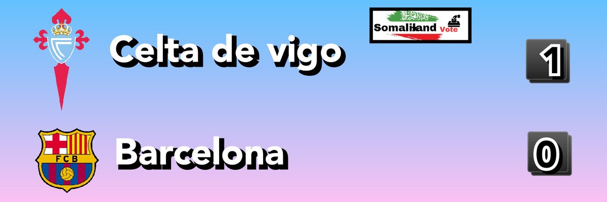 SlvoteC's tweet image. Latest news_half time

Celta de vigo {1}
Barcelona {0}

#LatestNews #BarcelonaS
