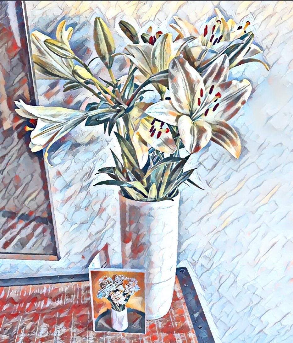 thisidesigned's tweet photo. Lillies in a pot in Impressionist mode.

#art #artistsontwitter #ArtistOnTwitter #NFTs #NFTCommunity #nftcollector #NFTartwork #GraphicDesign #Creative #CreativeSociety #thisidesigned #lillie #London https://t.co/uIKv8IPNNM
