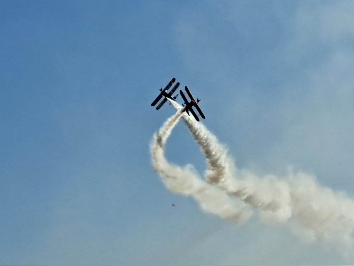 Great day out <a href="/midlandsairfest/">Midlands Air Festival</a> - <a href="/aerosuperbatics/">AeroSuperBatics WingWalkers</a> #WingWalking wow!