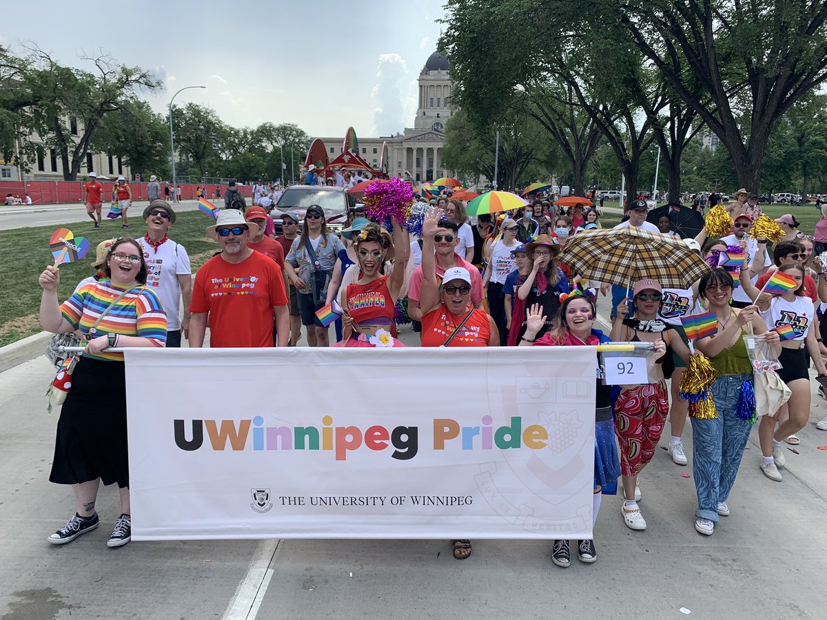 #UWinnipeg was proud to participate in the 2023 Winnipeg Pride Parade!