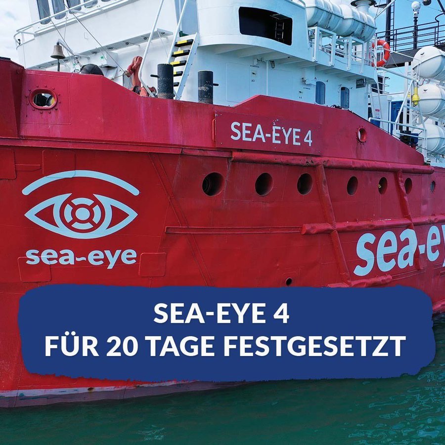 Rettungsschiff #SEAEYE4 für 20 Tage festgesetzt: 'ein weiterer, verwerflicher Versuch, die #Seenotrettung und die Flucht selbst zu kriminalisieren' @seaeyeorg