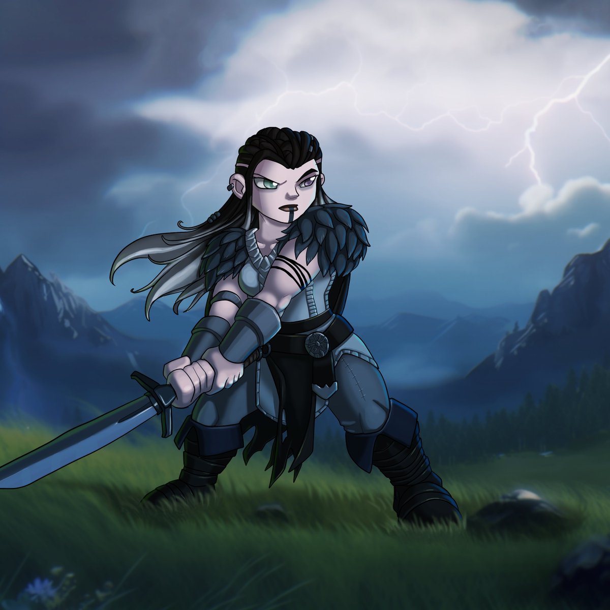 Next for #PHXFanFusion weekend, a #criticalrolefanart piece -- Yasha! #Fantasyart