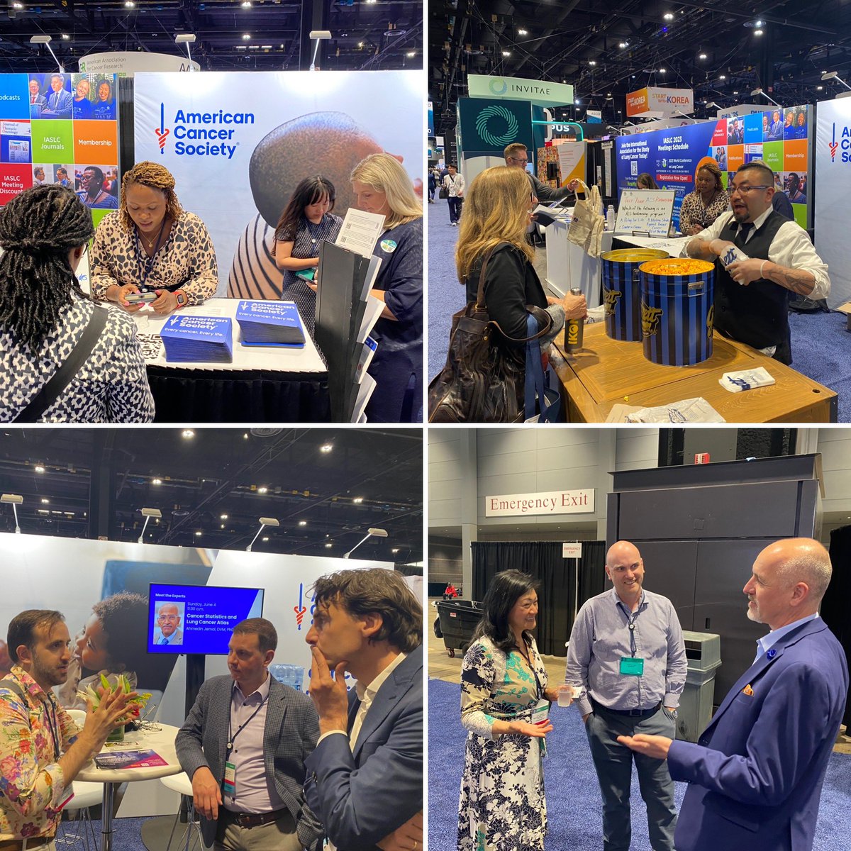 Hustle and bustle at the @AmericanCancer #ASCO2023 booth where team BrightEdge talks about #impactinvesting #vc #healthequity #EveryCancerEveryLife #ESG #cancer.