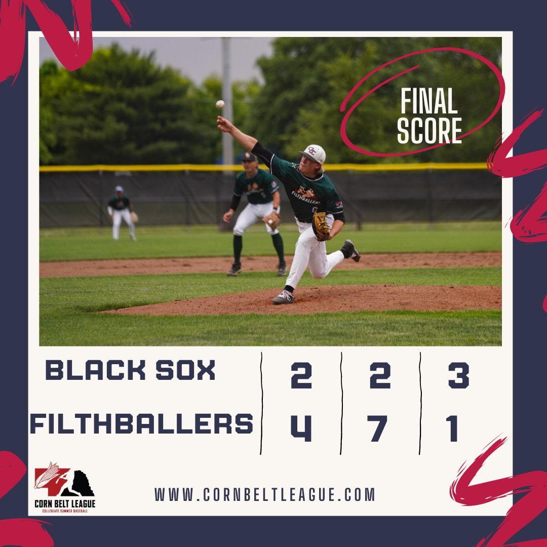 Corn Belt League on Twitter "Filthballers beat the Black Sox 42 in