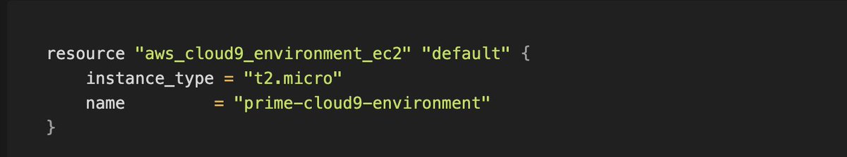 🏎️ - This terraform script provisions an AWS Cloud9 development environment, launches an EC2 and connects it to the environment.

🏎️ - The plan on running this and the outcome is shown in the comment section.

#terraform
