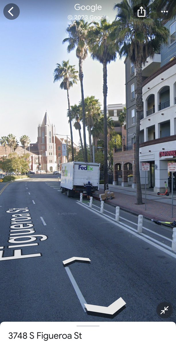 Haha, of course there’s a FedEx truck blocking it in the Google street view picture.