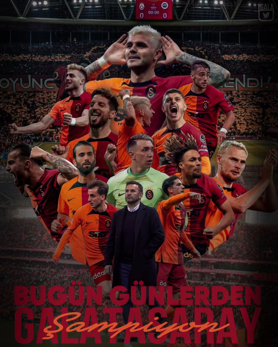 Şampiyon Galatasarayı tebrik ediyorum 🏆🎉👏👏👏