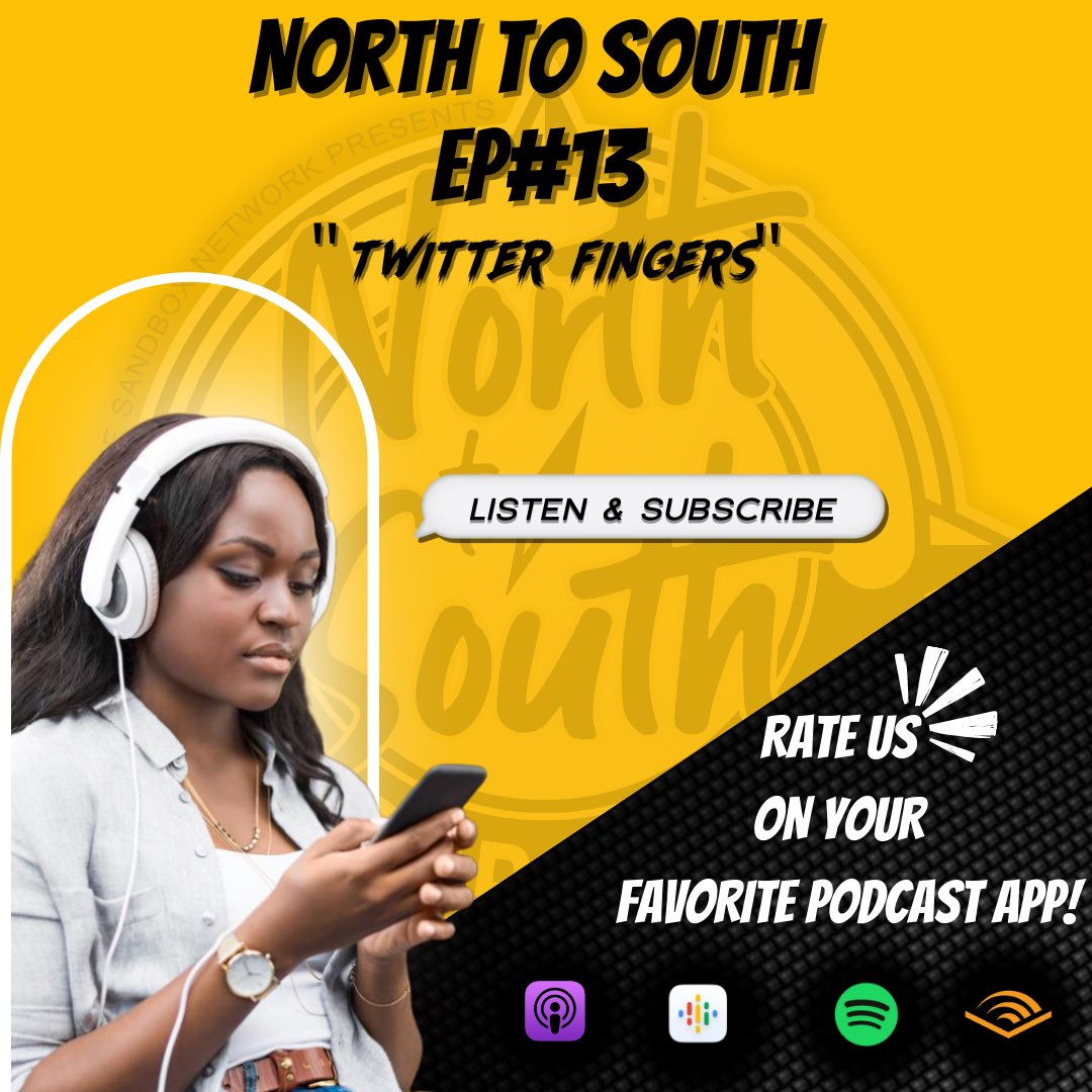 SandBoxNetwork_'s tweet photo. Stream new episode of “North to South” on your favorite podcast app. Spotify•Apple•Google•Audible + more!🗣️ RATE US: ⭐️⭐️⭐️⭐️⭐️
LINK IS IN BIO⬆️
Latest Episode OUT NOW! 🎙️
#northtosouth
#thesandboxnetwork
#googlepodcasts
#spotifypodcasts 
#applepodcasts
#audiblepodcasts https://t.co/jPVA3uPwzB