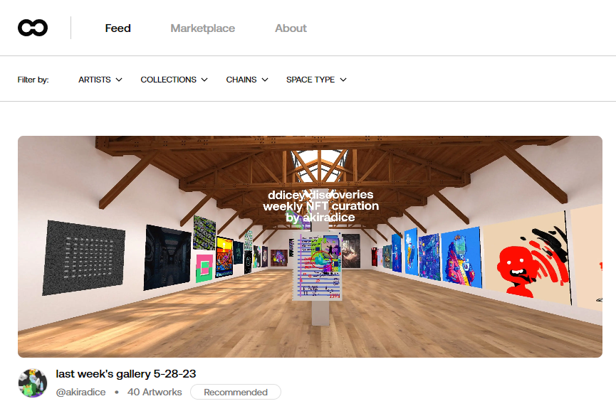 AkiraD's tweet image. Ayyyy last week&apos;s #tezos gallery is &quot;Recommended&quot; on @oncyber&apos;s homepage, and I managed to grab a screenshot of it at the top! 🤯 TY to everyone who has been visiting! 🙏🏻

#NFTgallery #NFTcuration #NFTs #supportNFTartists #tezosartists #objktnfts #objkt