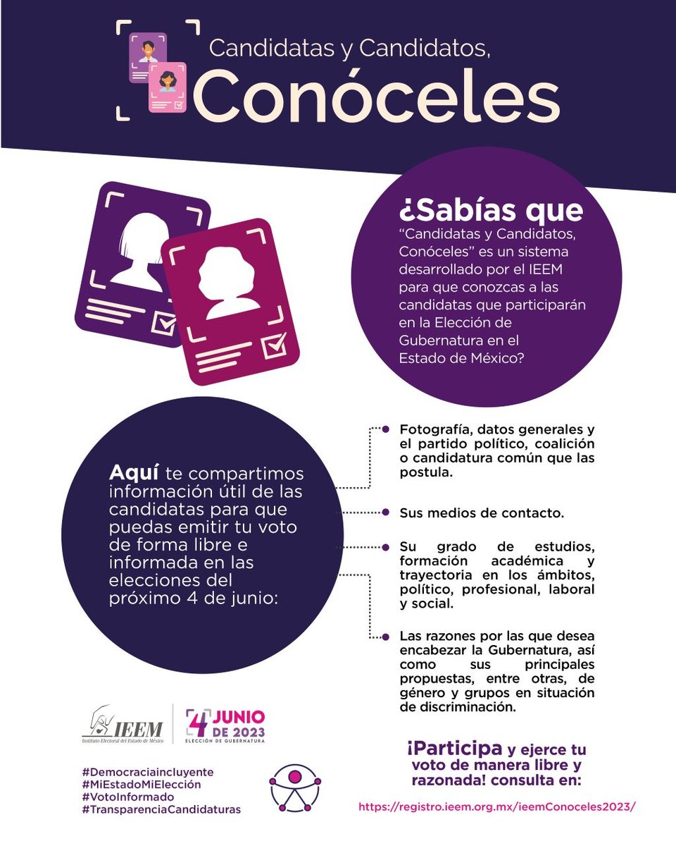 cadenapolitica's tweet photo. Conoce las razones por las que cada candidata desea encabezar la Gubernatura en el #EdoMex 
#CadenaInforma #Elecciones2023MX #Elecciones2023 @IEEM_MX https://t.co/TeeN7K6ItH