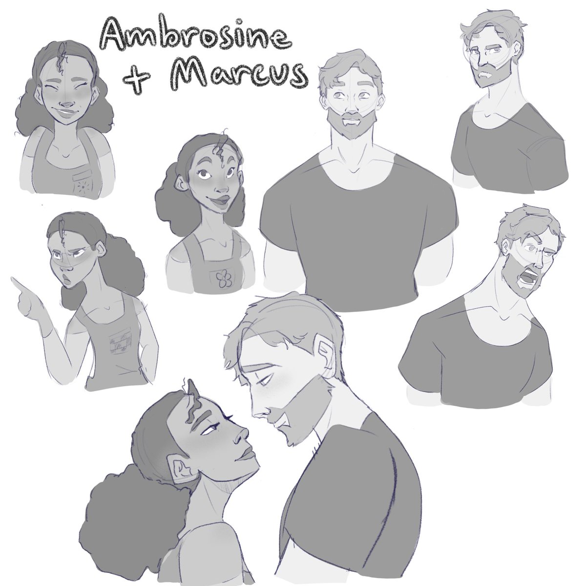 elirowlandarts's tweet photo. Made sketches of these two cuties~ Ambrosine is a small scale farmer with her loving husband Marcus ☘️ 

Sometimes you just want to doodle some OCs in love

Mvskoke Word of the Day:
Vnokeckv (uh-no-geech-guh) = love 💕 https://t.co/b0kYruCbso