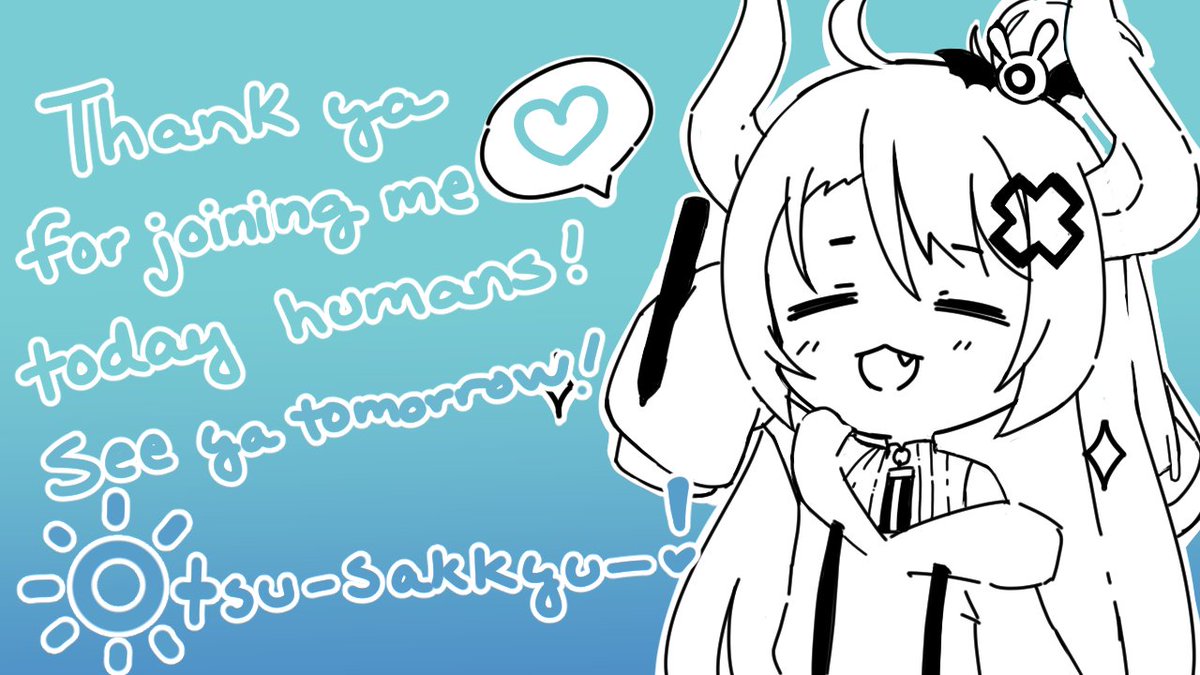 Epi 55. is over! 🎬✨  Thank ya everyone for hanging out with me today especially after we had to switch things up due to scuff  💦  ↜( ノ ' ∀ ` )ノ ̖́- Thank ya to @haruhistatouhou for bringing humans to hang out!  If you missed out? The Vod is up!  🔆#Vtuber ✕ #ENVtuber 🔆