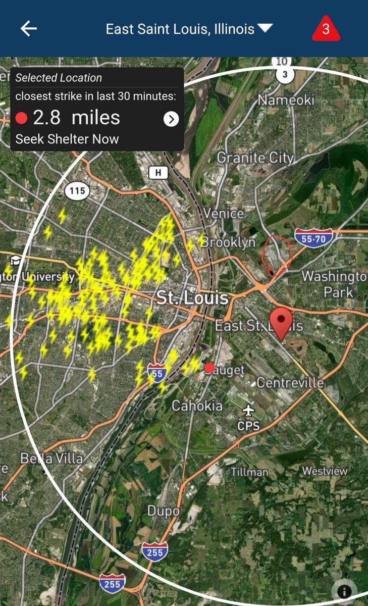 Look at the map of the lightening causing the delay for @NASCAR in #StLouis 

#NascarRaceDay #NASCAR