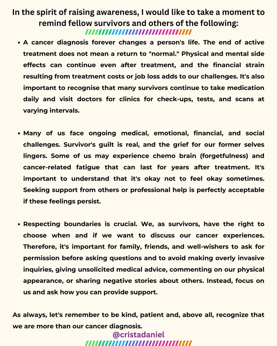 I AM HERE.✨
__
@survivorsday @ThanksCancer 
Sending love to my survivor fam🫶on #cancersurvivorsday. Surviving cancer is undoubtedly a reason to celebrate, but it doesn't mark the end of the story. Cancer brings permanent changes to one's health and life. Be kind. #NCSD2023