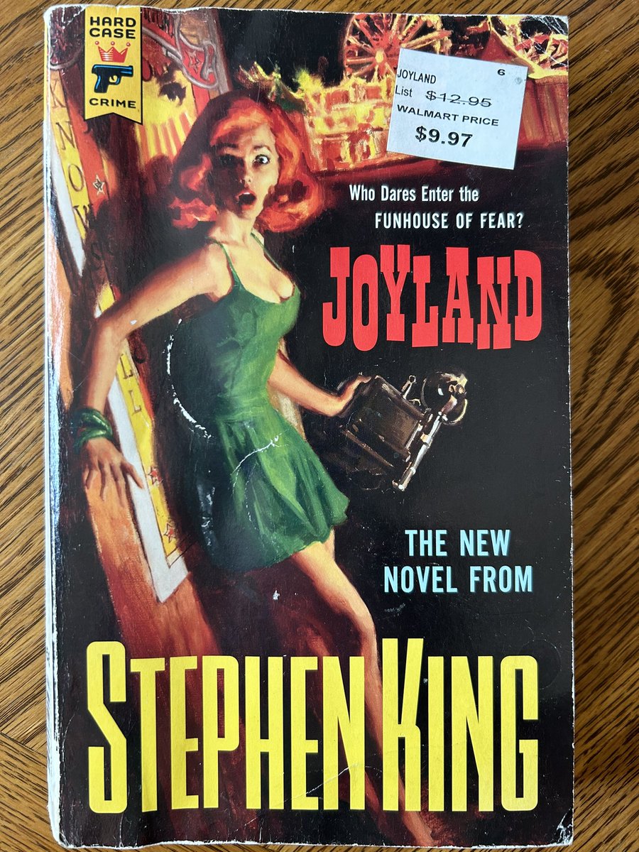 Joyland. Written by Stephen King.

#bookaddict #coverart #bookcover #BookTwitter #StephenKing