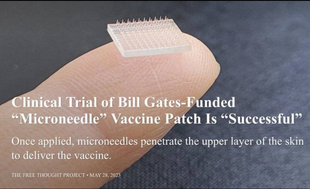 Bill Gates Funded 'Microneedle' Vaccine Patch
We're going to have to start wearing body armor😳
