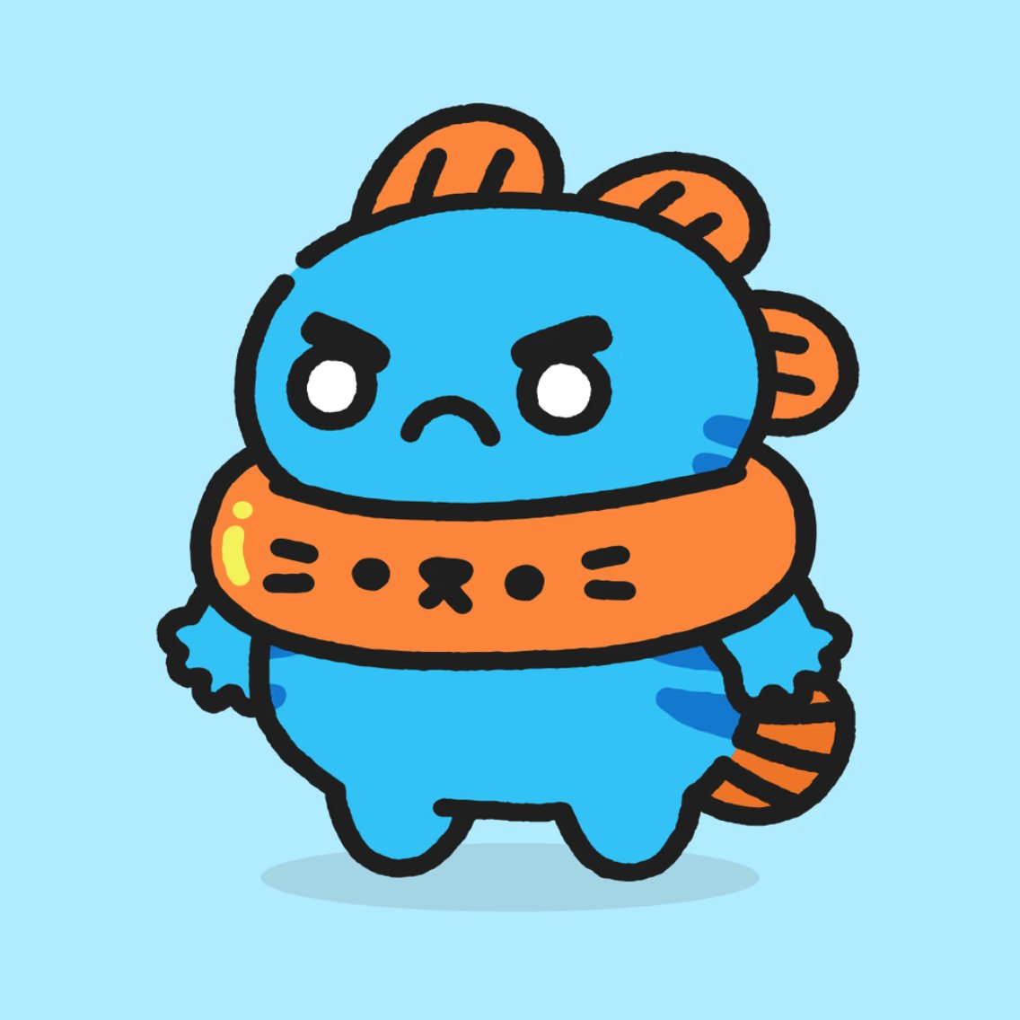 To celebrate the <a href="/CoolClownClub/">CoolClownClub.eth</a> MINT sell out today I have bought myself a tough new water <a href="/coolcats/">Cool Cats</a>  pet!
Love the float and fins on this one 😡💧