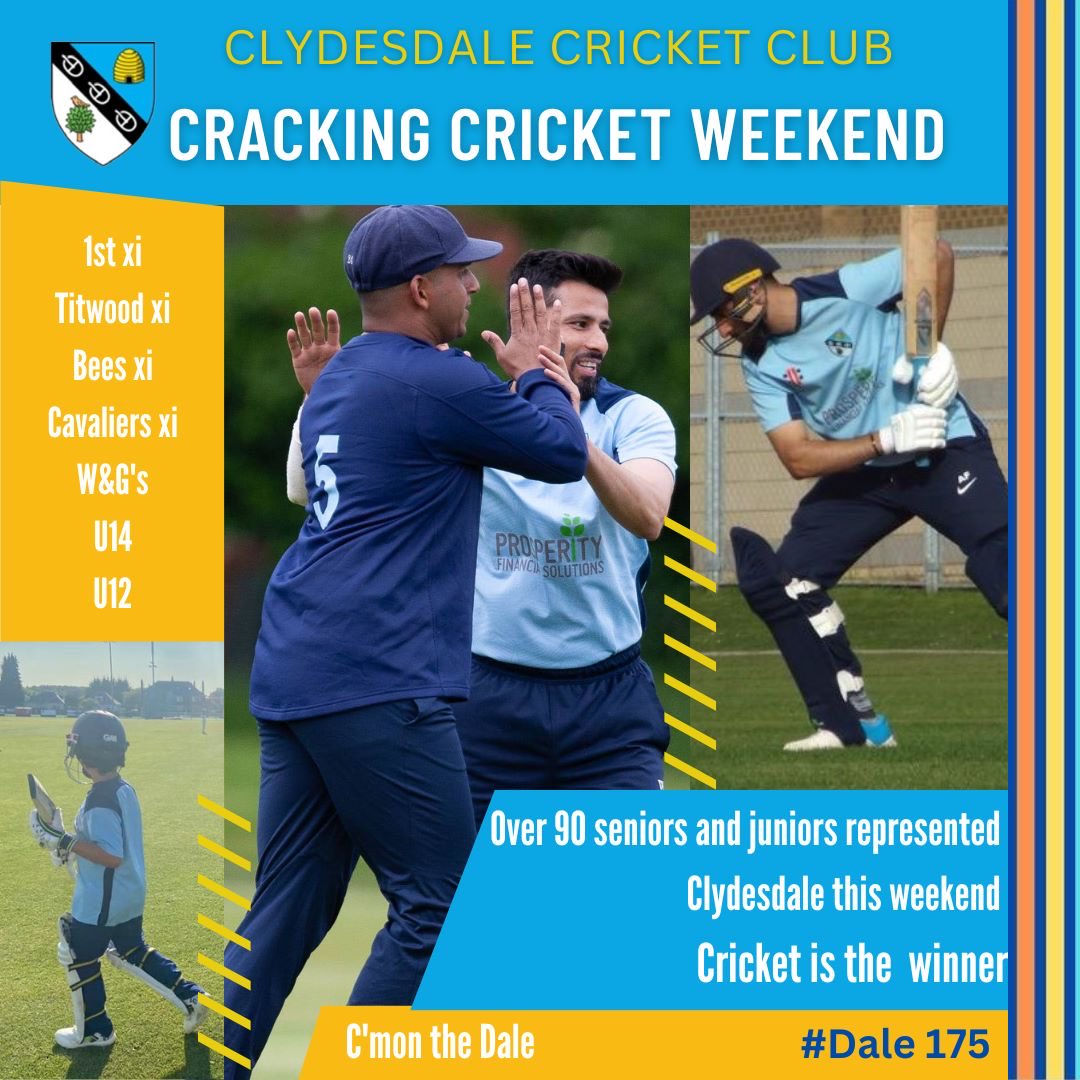 A big weekend of ‘dale cricket #cricketforall #DALE175