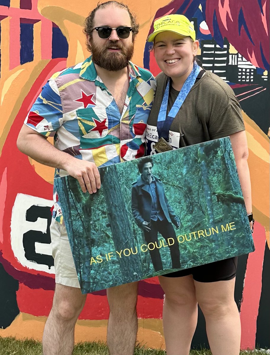 My fiancée ran ran another half-marathon so of course I had to make another sign.