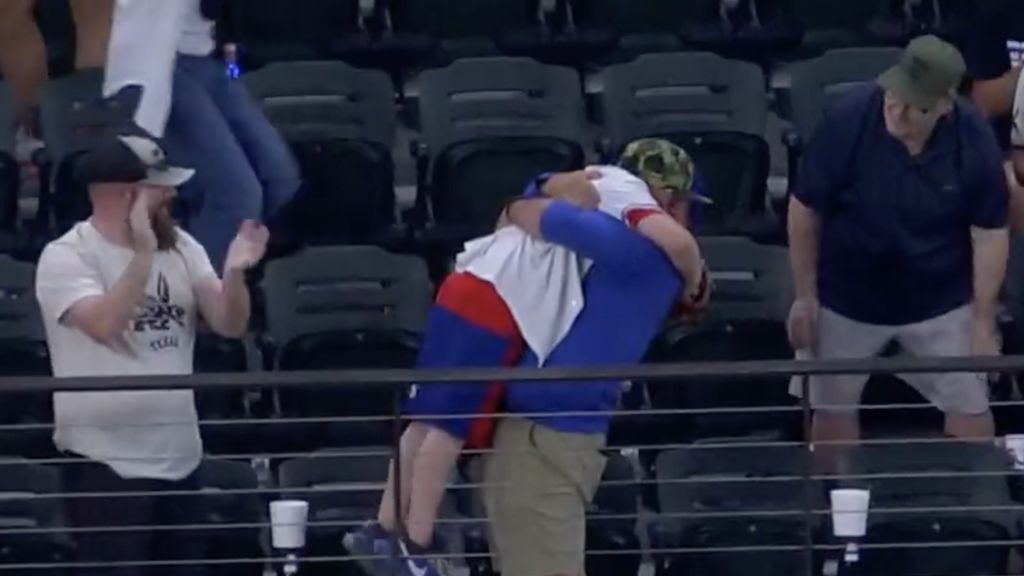 MLB fans had their hearts melted by a Rangers fan’s pride for his son catching an upper-deck HR ftw.usatoday.com/lists/rangers-…